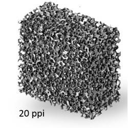 Filtermatte aus PPI mit 50 mm Dicke, Auflösung: 20 Löcher pro Inch - Rund Durchmesser 57mm